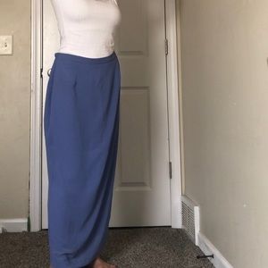 Long blue skirt